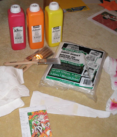 Painting supplies.